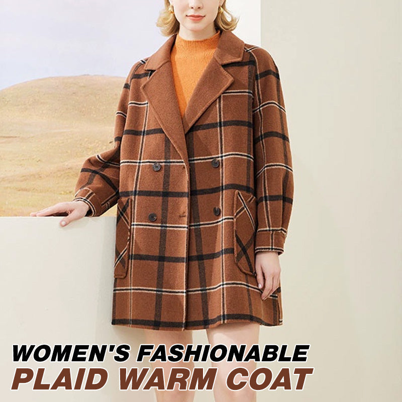 š„2025 HOT SALEš„ Women's Fashionable Plaid Warm Coat