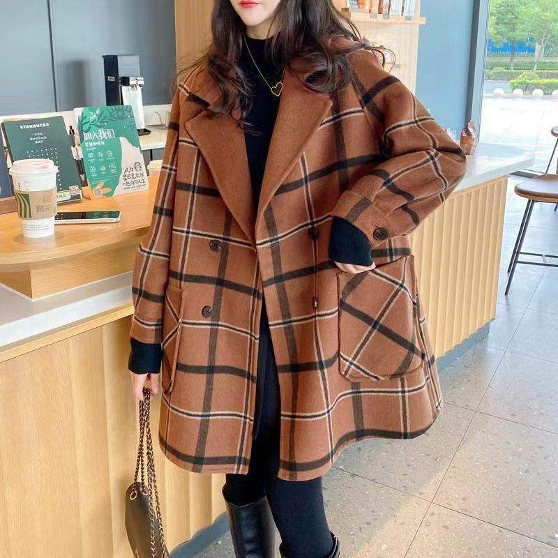 š„2025 HOT SALEš„ Women's Fashionable Plaid Warm Coat
