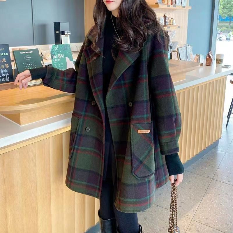 š„2025 HOT SALEš„ Women's Fashionable Plaid Warm Coat