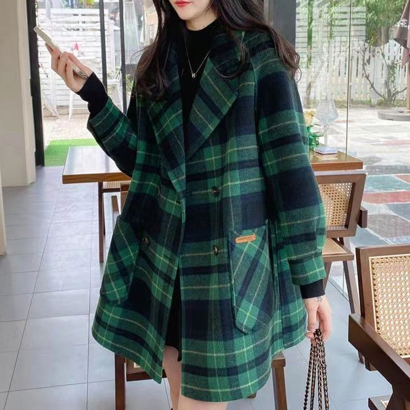 š„2025 HOT SALEš„ Women's Fashionable Plaid Warm Coat