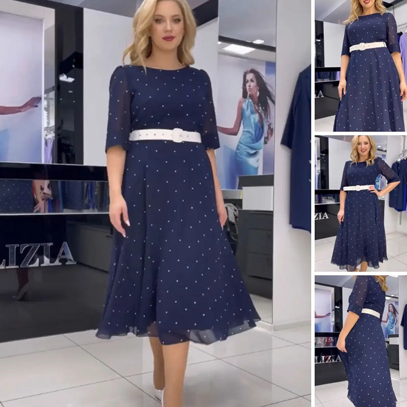 🌸Spring Specials🌸 Round Neck Belted Half Sleeve Dress