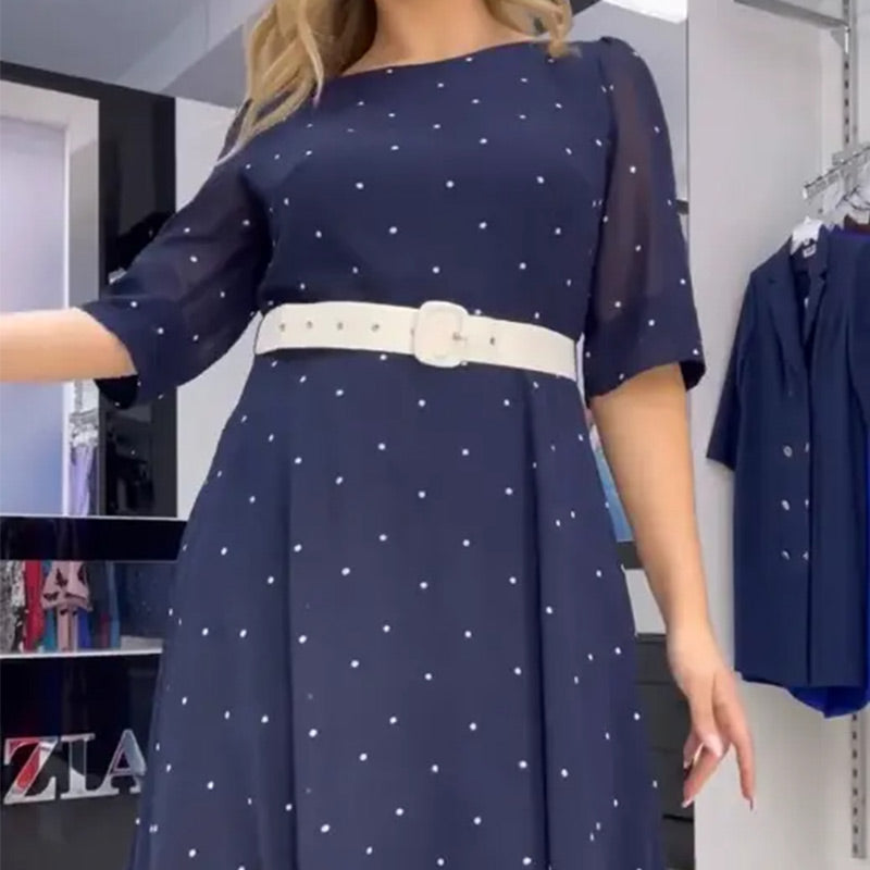 🌸Spring Specials🌸 Round Neck Belted Half Sleeve Dress