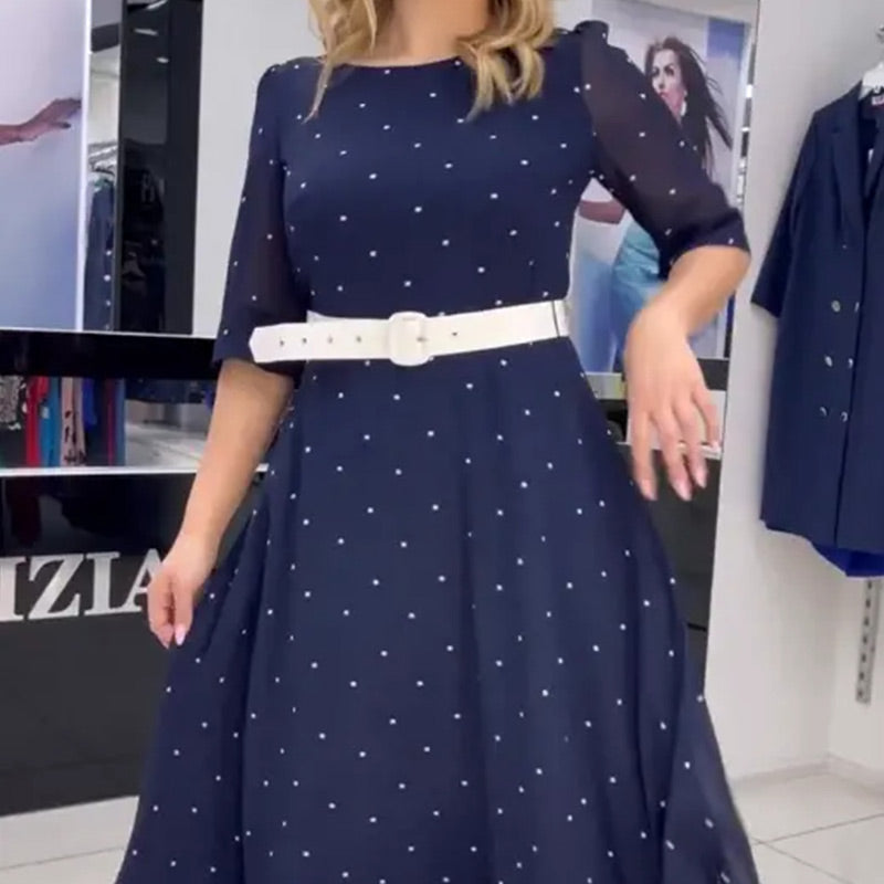 🌸Spring Specials🌸 Round Neck Belted Half Sleeve Dress