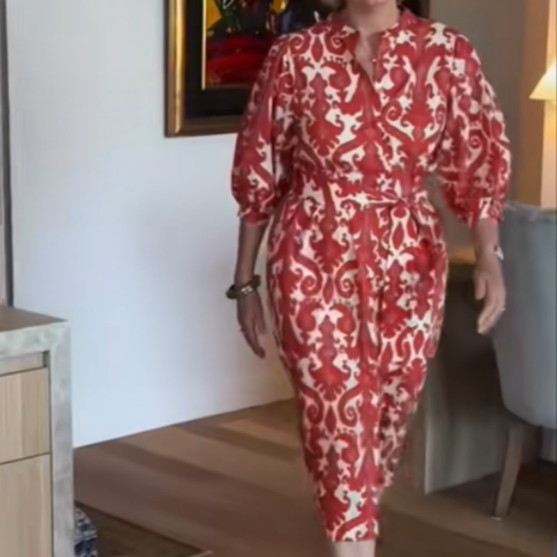 🌸Spring Specials🌸 Women’s Elegant Trendy Print Red Dress