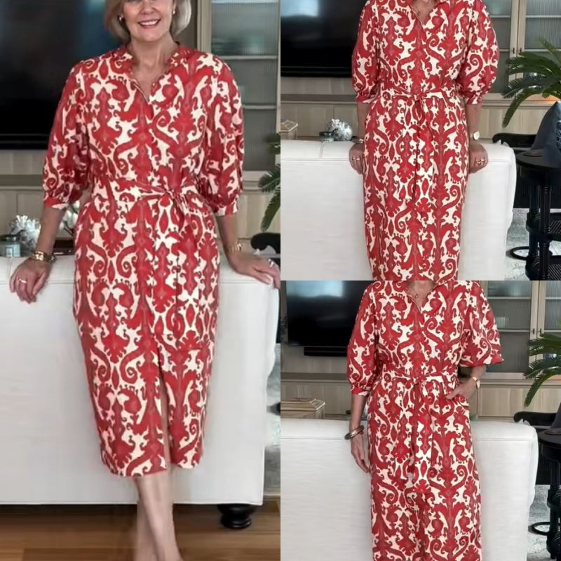 🌸Spring Specials🌸 Women’s Elegant Trendy Print Red Dress