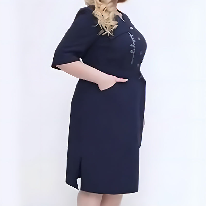 🌸Spring Specials🌸 Women's Casual Solid Half-Button Belted Dress