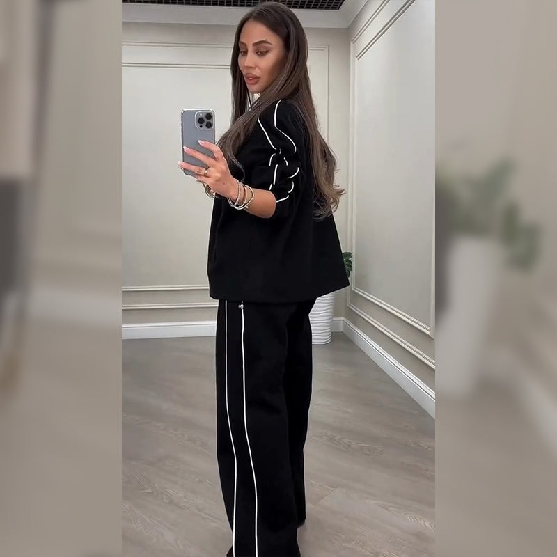 🌸Spring Specials🌸 Women’s Striped Zipper Coat & Pants (2-Piece Set)