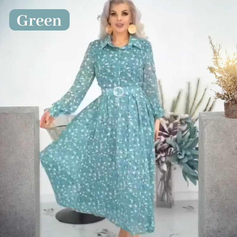 🌸Spring Specials🌸 Women's Elegant Floral Chiffon Long Dress
