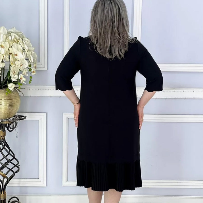 🌸Spring Specials💐 Elegant Round Neck Hem Pleated Dress