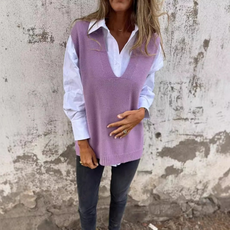 🌸Spring Specials💐 Women's Casual V-Neck Knit Sweater Vest