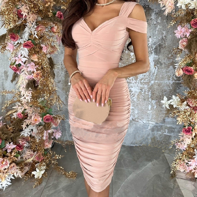 🌸Spring Specials💐 Women's Slim Fit Sexy Off-Shoulder Bodycon Dress