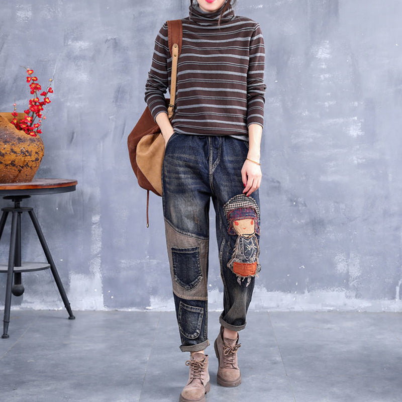 🌸Spring Specials💐 Relaxed-Fit Retro Embroidered Harem Pants