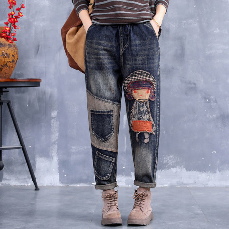 🌸Spring Specials💐 Relaxed-Fit Retro Embroidered Harem Pants