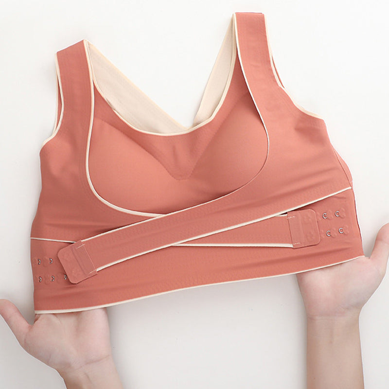 🌸Spring Specials💐 2PCS Front Buckle Wire-Free Cross Backless Sports Bra