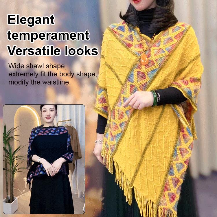🌸Spring Specials💐 Ethnic Style Tassel Knitted Poncho