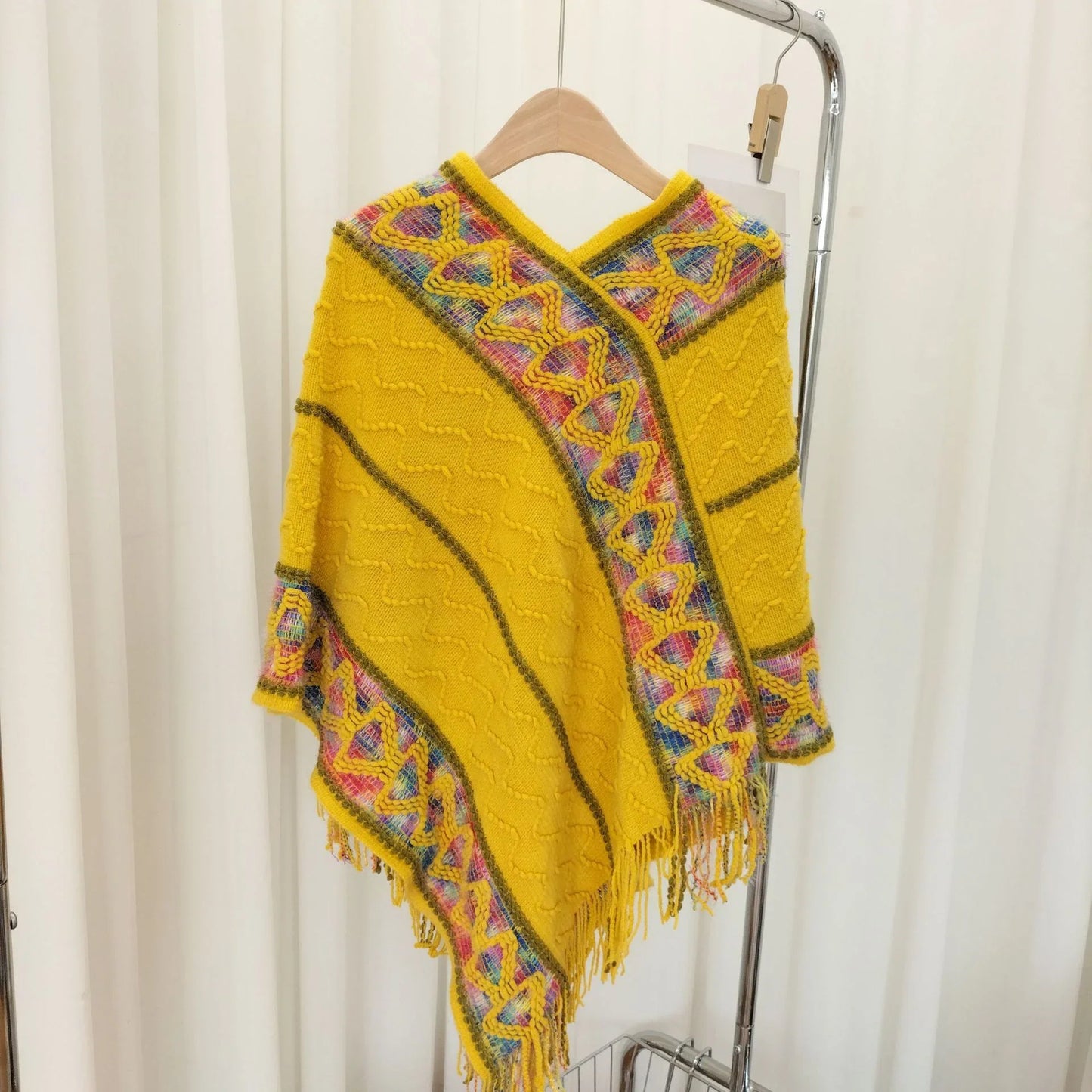 🌸Spring Specials💐 Ethnic Style Tassel Knitted Poncho