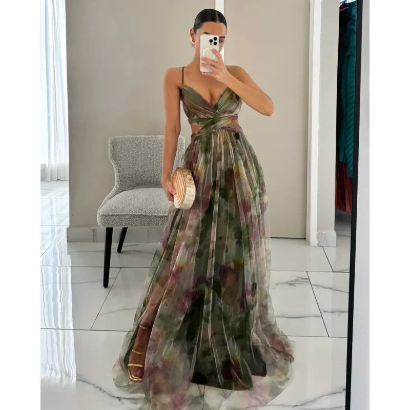 🌸Spring Specials💐 Mesh Printed Camisole Dress For Women