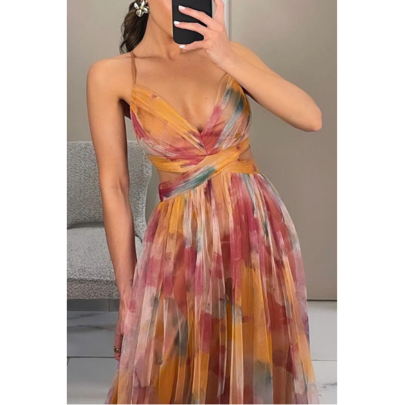 🌸Spring Specials💐 Mesh Printed Camisole Dress For Women