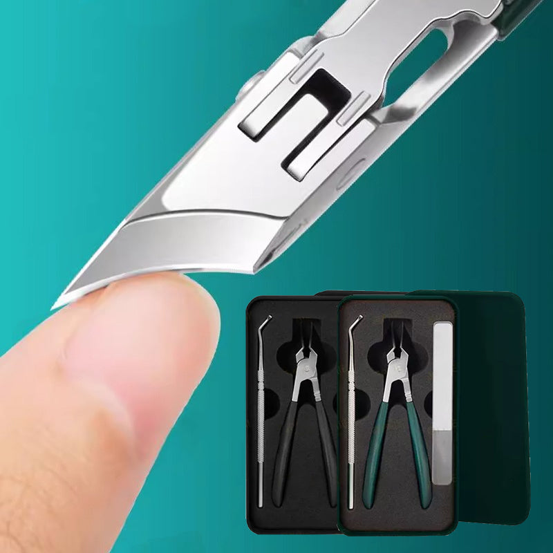 💅Anti-Splash 25° Slant Edge Nail Clipper 3-Piece Set