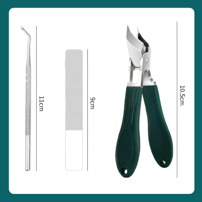💅Anti-Splash 25° Slant Edge Nail Clipper 3-Piece Set