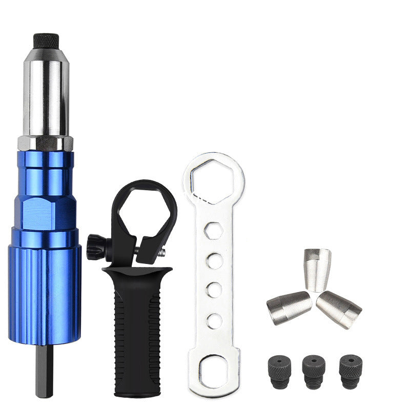 💯 Professional Rivet Gun Adapter Kit with 4Pcs Different Matching Nozzle Bolts