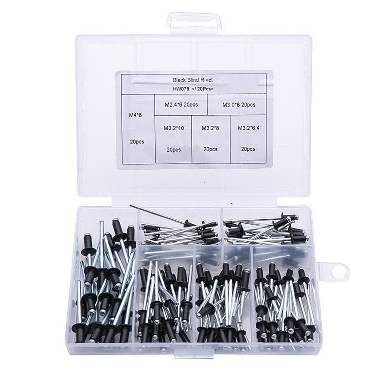 💯 Professional Rivet Gun Adapter Kit with 4Pcs Different Matching Nozzle Bolts