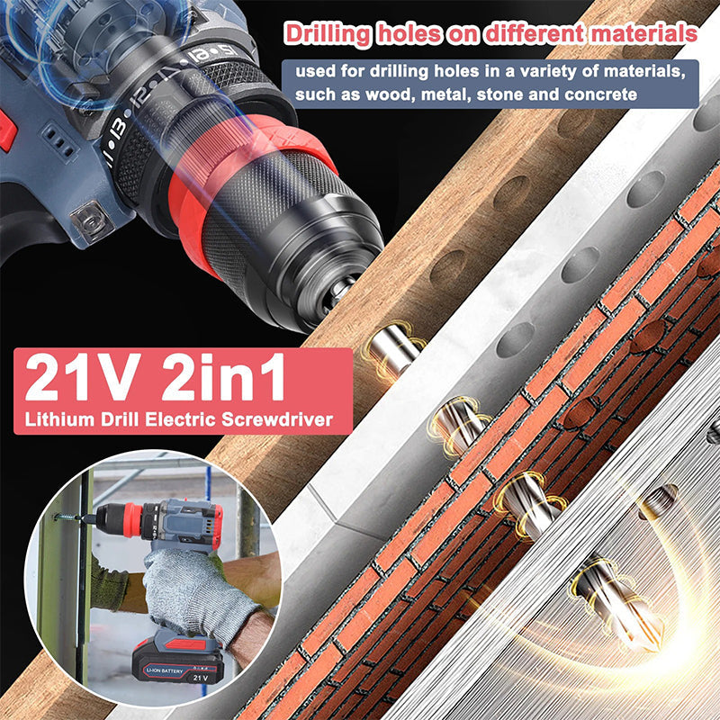 💯 Electric Drill & Screwdriver with Removable Chuck