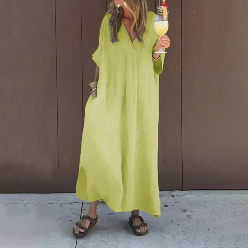 ⏳Time-limited Special⏰Casual Flowy V-neck Dress For Women