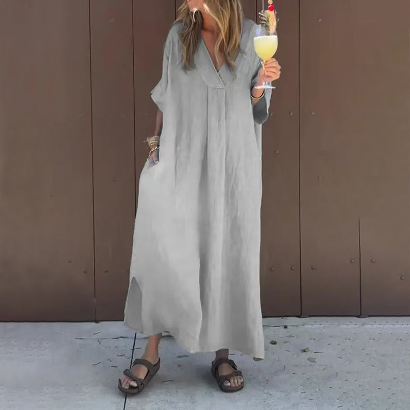 ⏳Time-limited Special⏰Casual Flowy V-neck Dress For Women