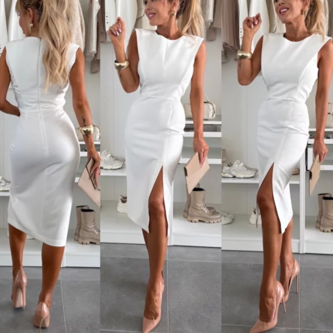 ⏳Time-limited Special⏰Women’s Sleeveless Bodycon Dress with Slit
