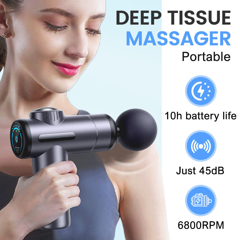 ⏳Time-limited Special⌛Portable Deep Tissue Massager with 6 Speeds & 4 Heads🎁