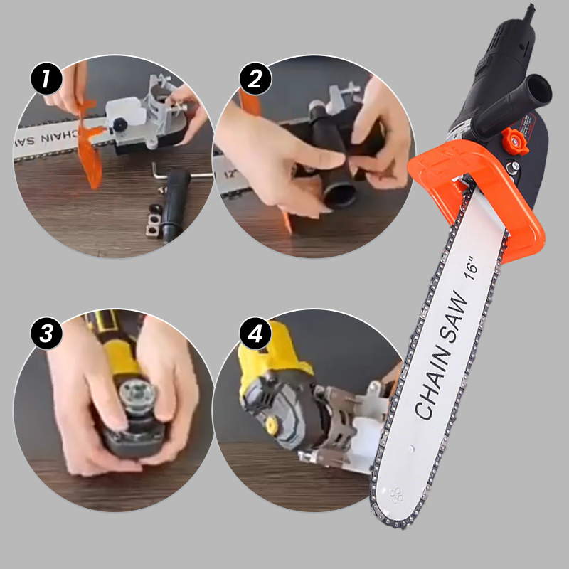 ⏳Time-limited Special⌛Chainsaw Converter Adapter Set - Convert Angle Grinder to Chainsaw