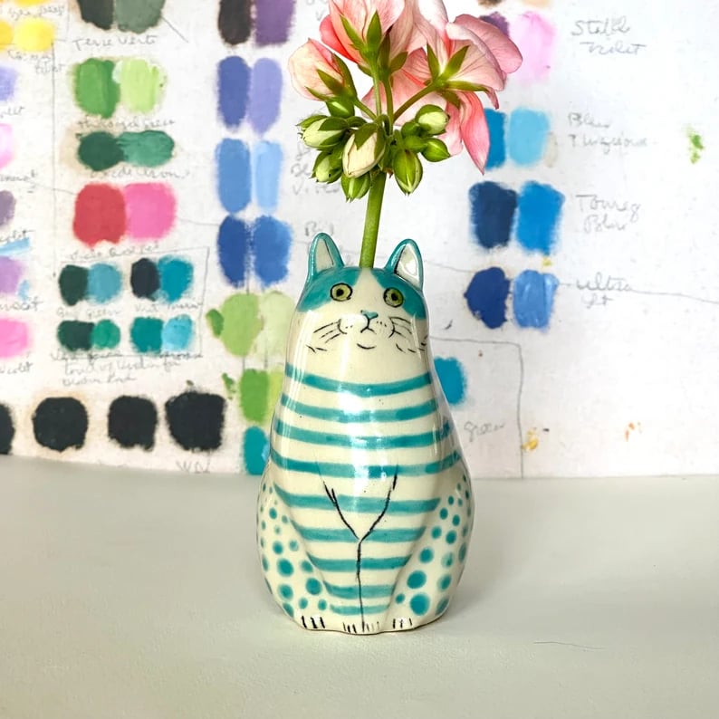 ⏳Time-limited Special⏰Polka Dot Cat Vase🐱