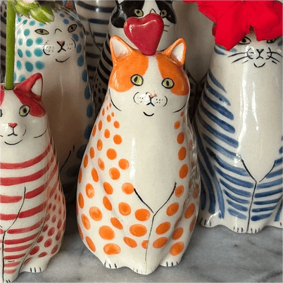 ⏳Time-limited Special⏰Polka Dot Cat Vase🐱