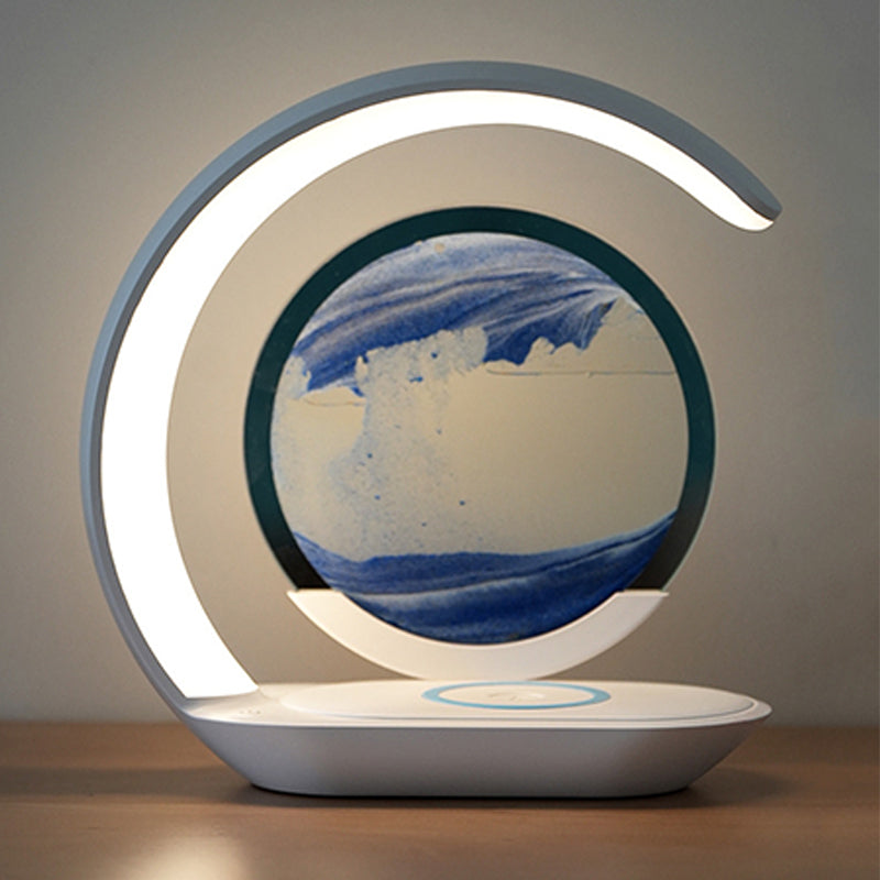⏳Time-limited Special⌛ Moving Sand Art Lamp with Wireless Charging Panel