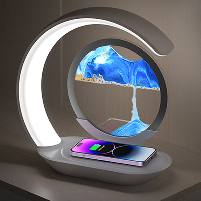 ⏳Time-limited Special⌛ Moving Sand Art Lamp with Wireless Charging Panel