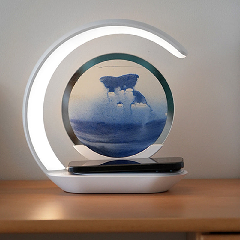 ⏳Time-limited Special⌛ Moving Sand Art Lamp with Wireless Charging Panel