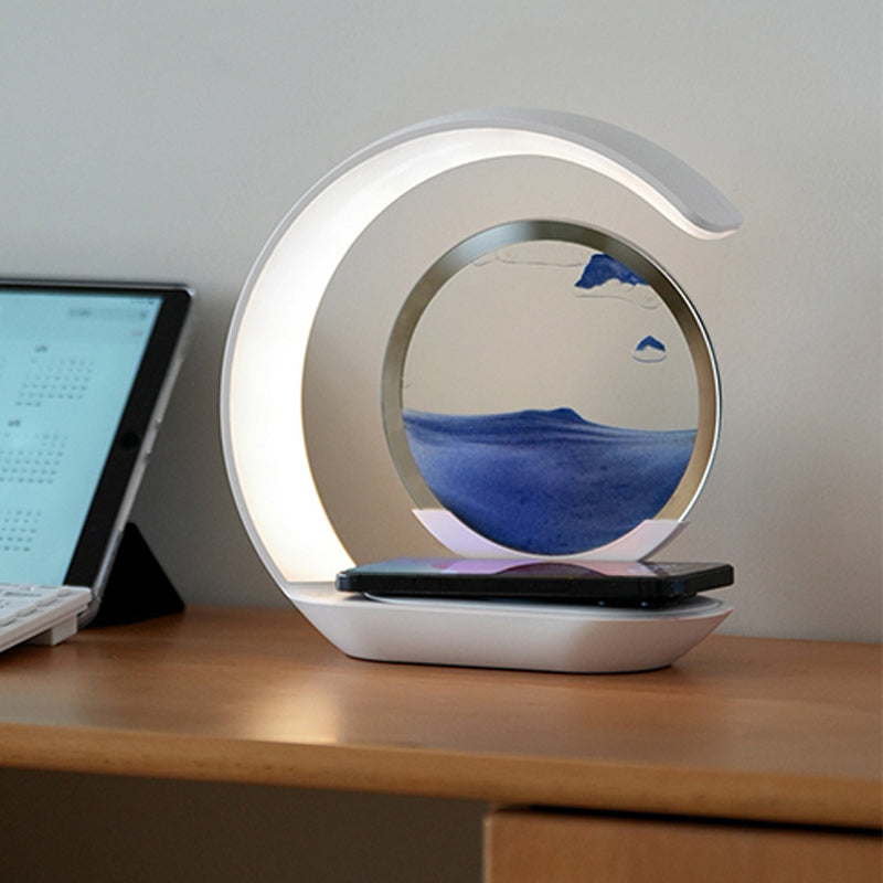 ⏳Time-limited Special⌛ Moving Sand Art Lamp with Wireless Charging Panel