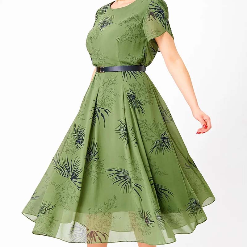 🌸Spring Specials💐 Women's A-Line Midi Dress with Belt👗