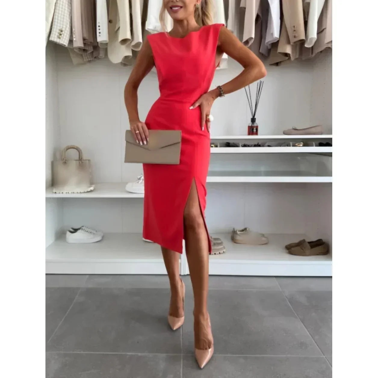 ⏳Time-limited Special⏰Women’s Sleeveless Bodycon Dress with Slit