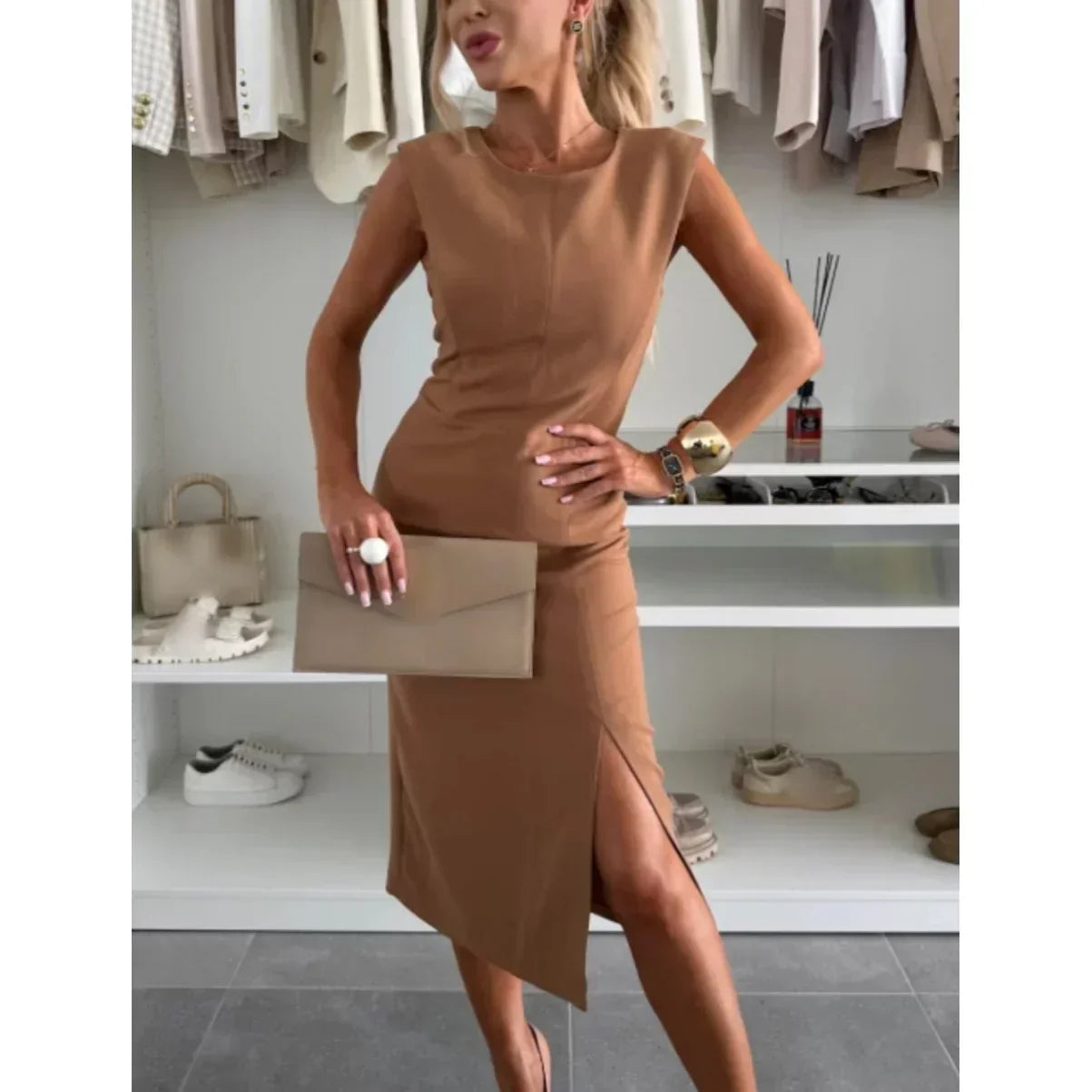 ⏳Time-limited Special⏰Women’s Sleeveless Bodycon Dress with Slit