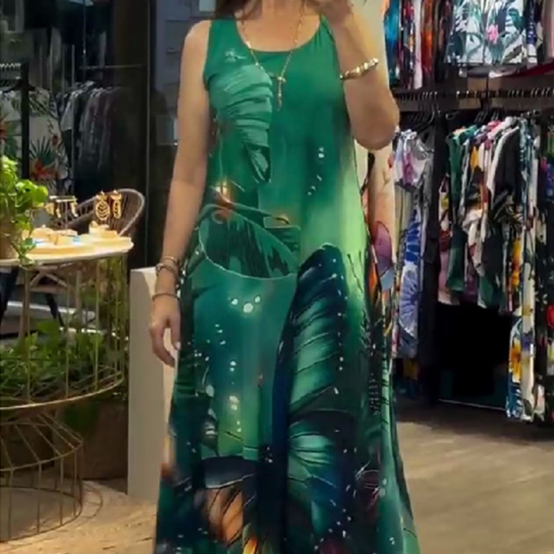 🌴Summer Specials🌴Women’s Loose Printed Sleeveless Maxi Dress
