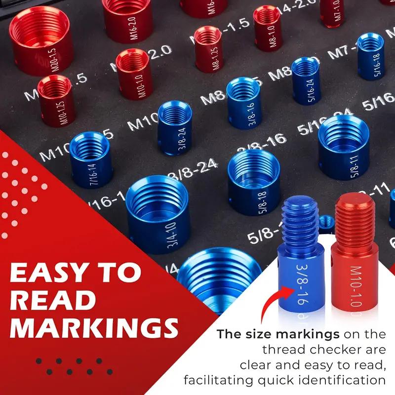 🧰Nut & Bolt Thread Checker Kit for Inspection of Fixed Bolts or Threaded Holes
