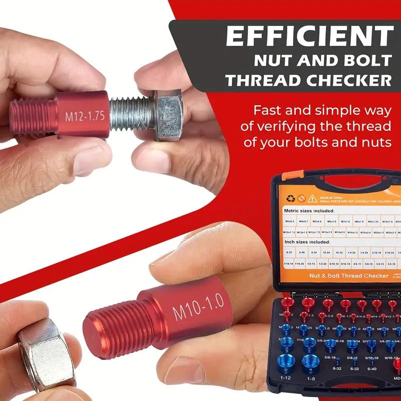 🧰Nut & Bolt Thread Checker Kit for Inspection of Fixed Bolts or Threaded Holes