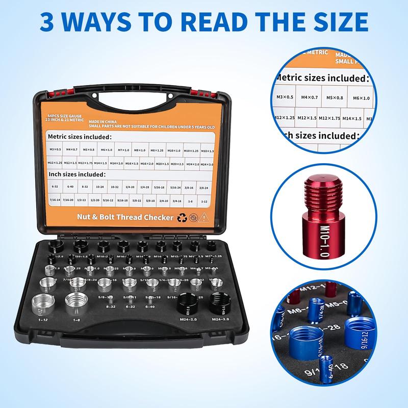 🧰Nut & Bolt Thread Checker Kit for Inspection of Fixed Bolts or Threaded Holes
