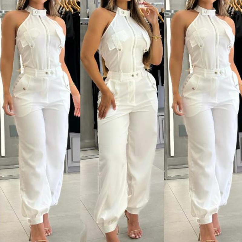 ⏳Time-limited Special⏰Women's Sleeveless Crop Top & High-Waist Pants Outfit