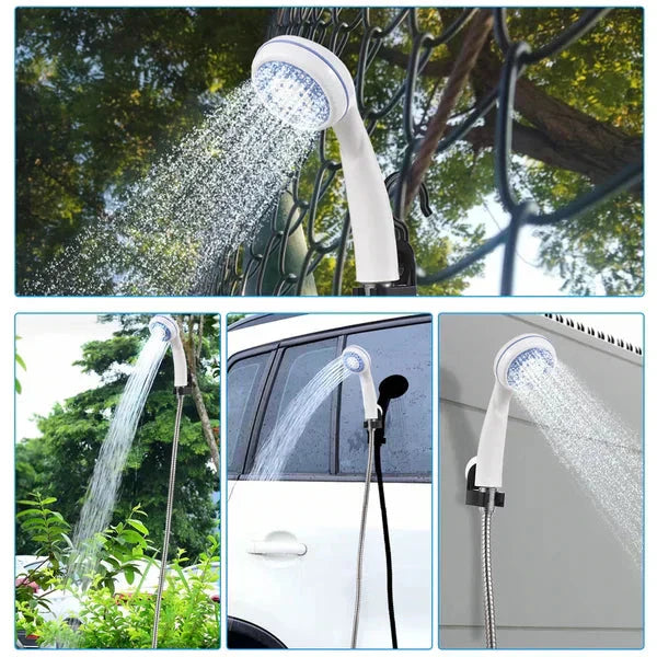🚿Portable Camping Shower with Adjustable Flow – For Easy & Convenient Outdoor Cleaning!✨