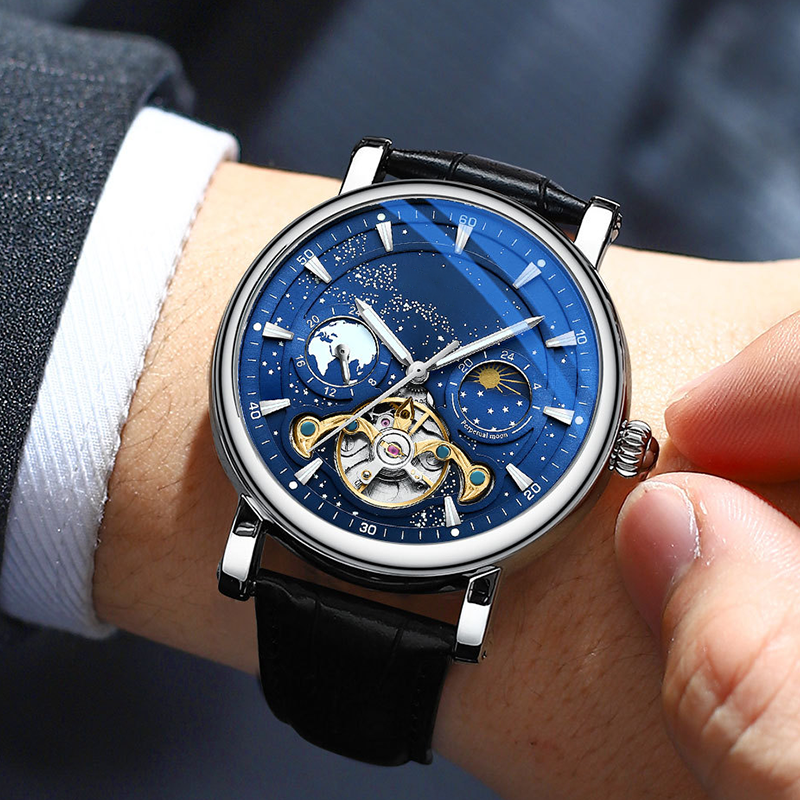 ⏳Time-limited Special⌛Men's Luxury Automatic Luminous Starry Sky Watch