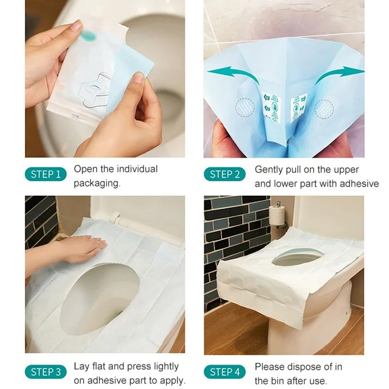 š„ Limited Time Half Price - No Peel Adhesive Disposable Toilet Cover