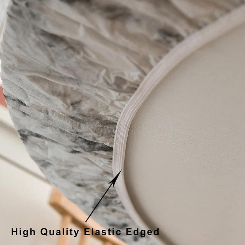 ⏳Time-limited Special⌛Marble Printed Round Fitted Table Cover with Elastic Edges